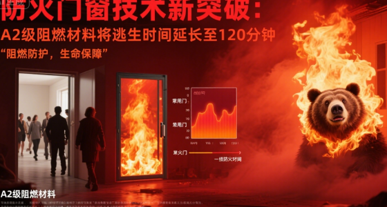 防火門(mén)窗知名品牌技術(shù)新突破：A2級(jí)阻燃材料將逃生時(shí)間延長(zhǎng)至120分鐘