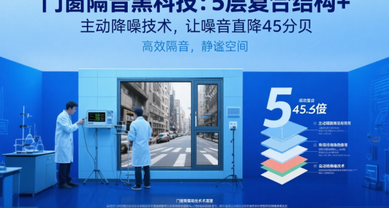 門窗知名品牌隔音黑科技：5層復合結(jié)構(gòu)+主動降噪技術(shù)，讓噪音直降45分貝